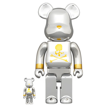 Bearbrick mastermind Japan Silver 100%+400% Herstellerbild 1