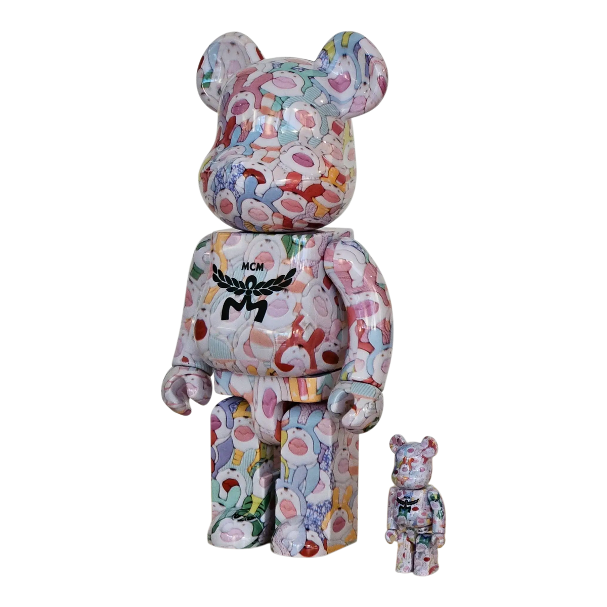 Bearbrick MCM × Ken Yashiki 100%+400% schräg