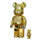 BE@RBRICK Medicom Toy 25th Anniversary Model Gold Chrome (100%+400%)