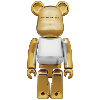 Bearbrick Medicom Toy Plus Gold Chrome Version 100%+400% Herstellerbild 2