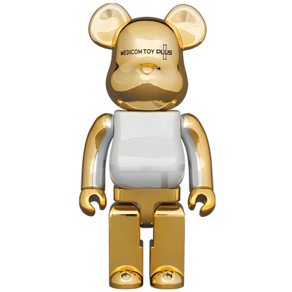 Bearbrick Medicom Toy Plus Gold Chrome Version 100%+400% Herstellerbild 3