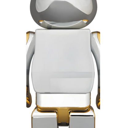 Bearbrick Medicom Toy Plus Gold Chrome Version 100%+400% Herstellerbild 4