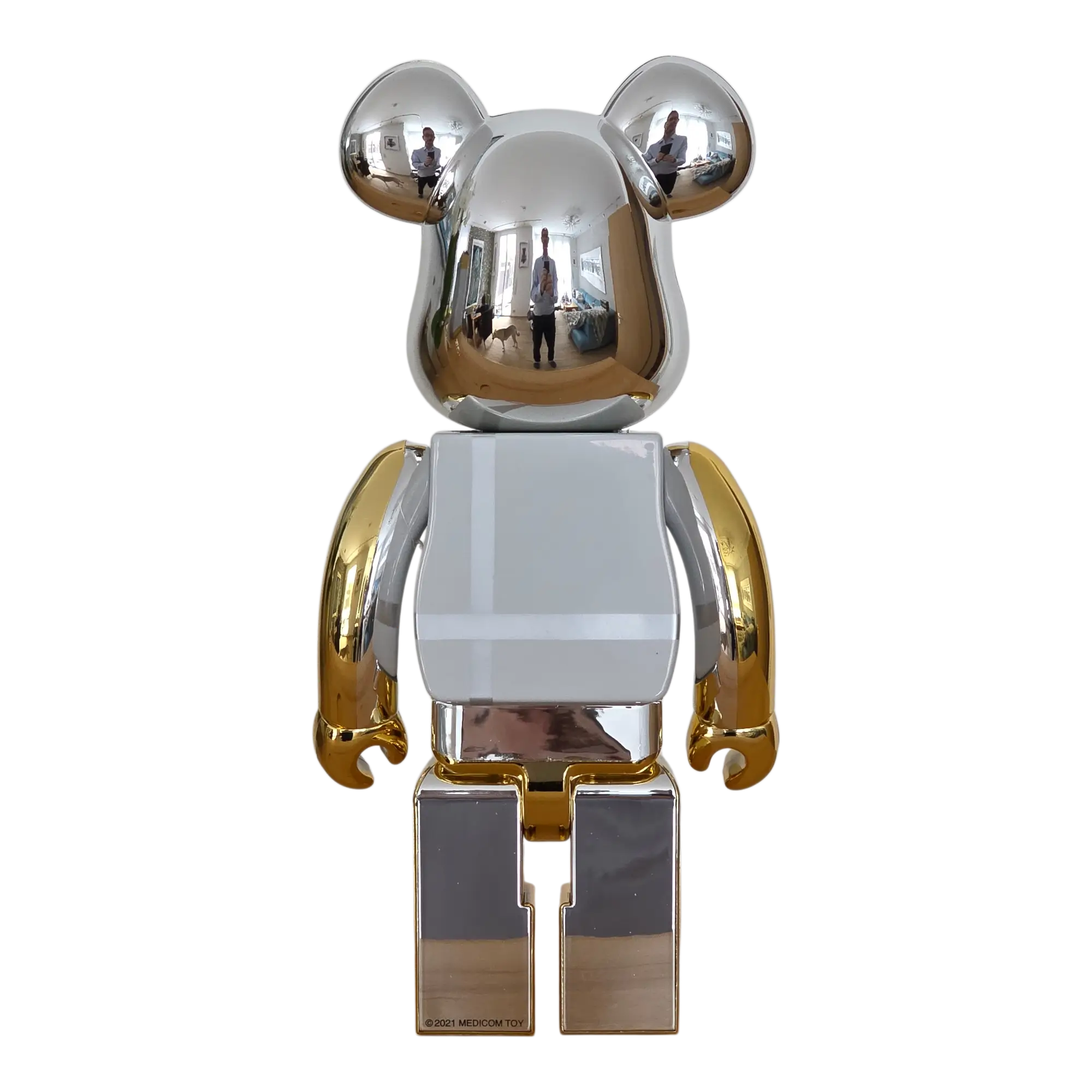 Chrome Gold BE@RBRICK Garfield Medicom 1000% Ver. GOLD Toy