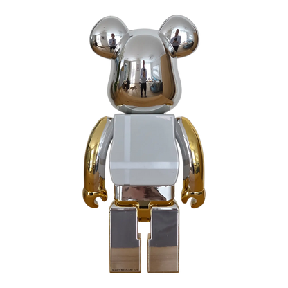 Bearbrick Medicom Toy Plus Gold Chrome Version 100%+400% Rückseite