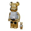 Bearbrick Medicom Toy Plus Gold Chrome Version 100%+400% schräg