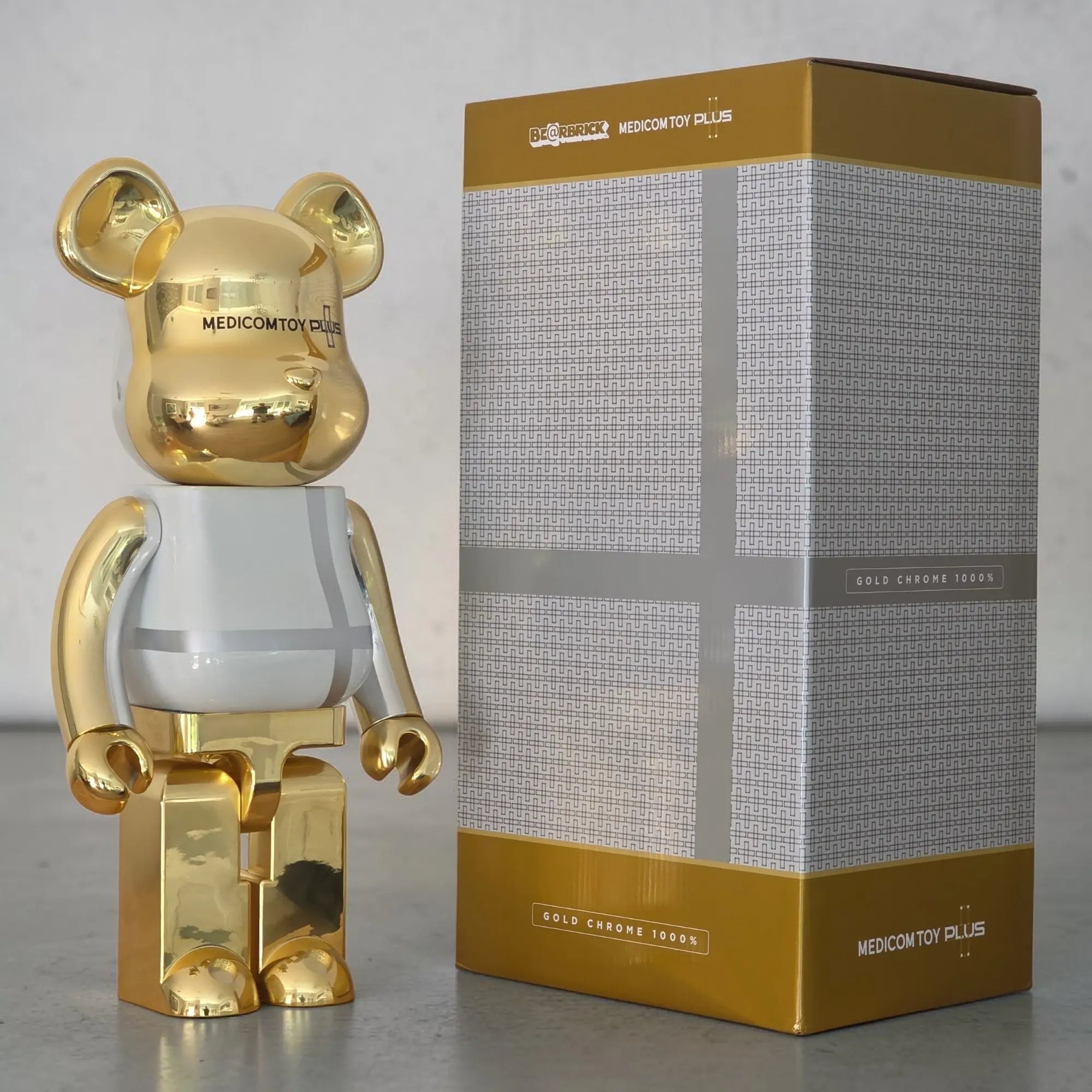 Medicom Toy Chrome 1000% Gold BE@RBRICK TOY MEDICOM Bearbrick 