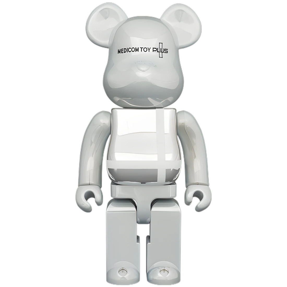 Bearbrick Medicom Toy Plus White Chrome Version 100%+400% leicht beschädigt Herstellerbild 3