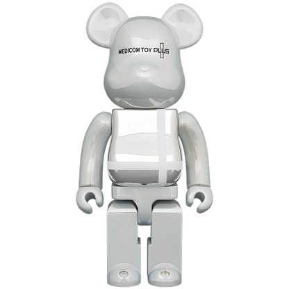 Bearbrick Medicom Toy Plus White Chrome Version 100%+400% leicht beschädigt Herstellerbild 3
