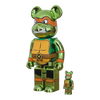 Bearbrick Michelangelo Chrome Version [Teenage Mutant Ninja Turtles] 100%+400% schräg