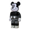 Bearbrick Mickey Mouse Black & White Version [Mickey Mouse and Friends] 400% schräg
