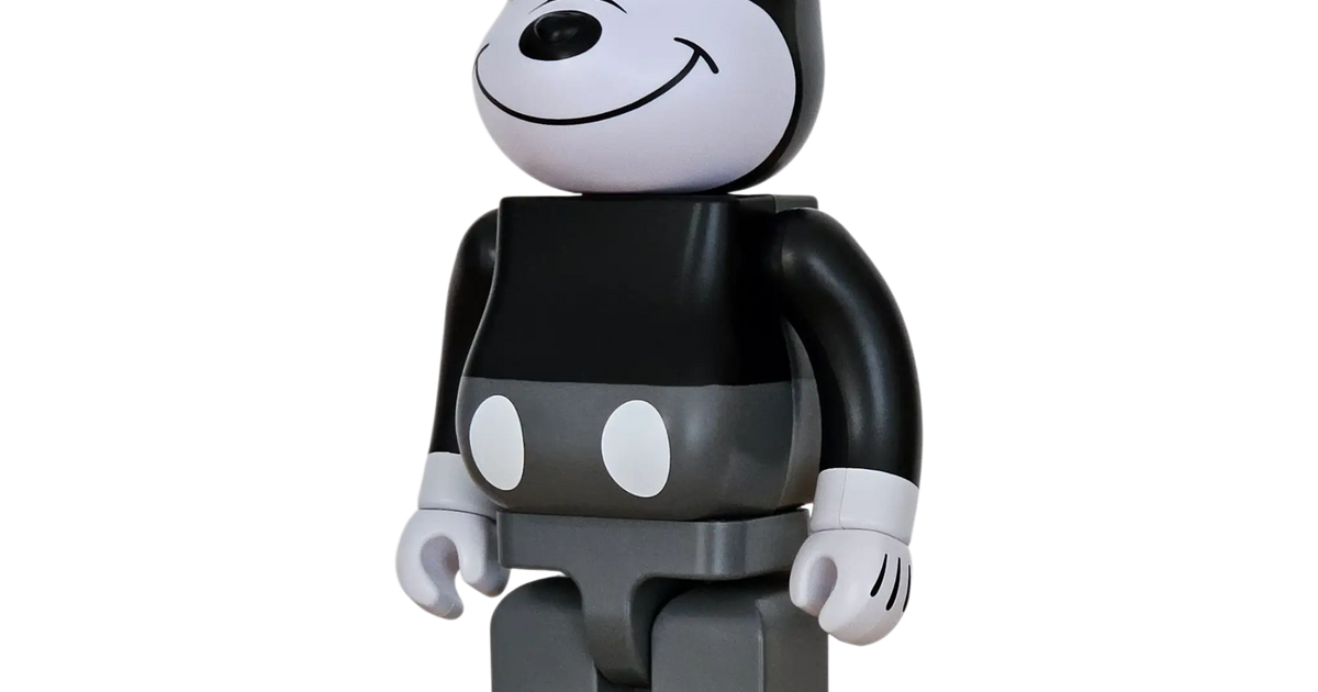 BE@RBRICK Mickey Mouse Black & White Version 400%