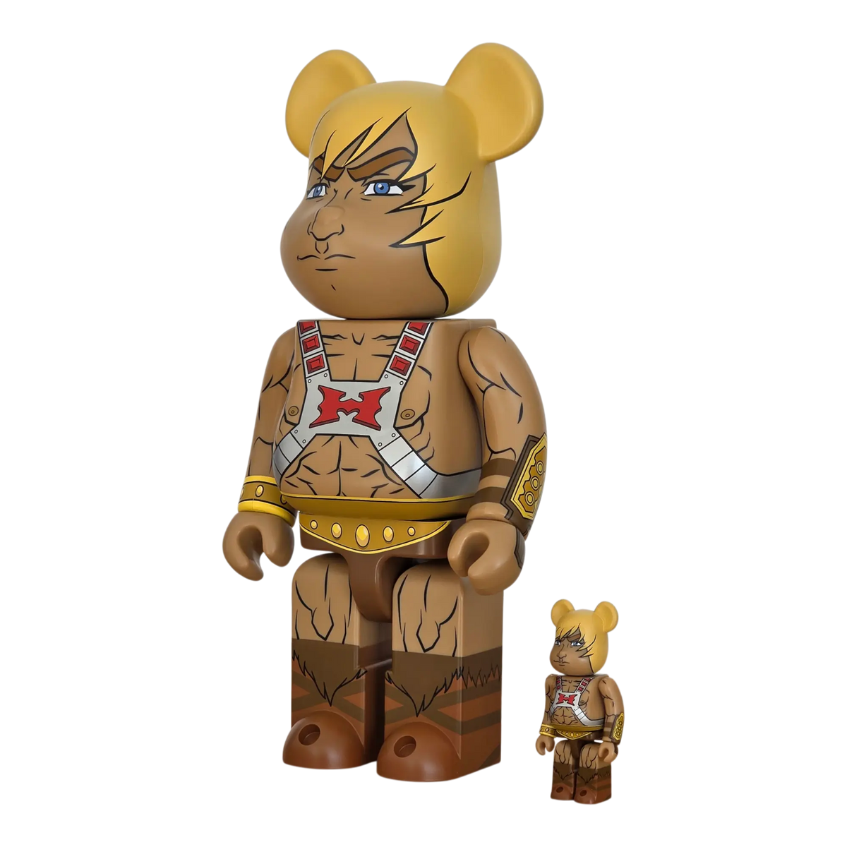 Bearbrick Mishka × Masters of The Universe He-Man 100%+400% schräg