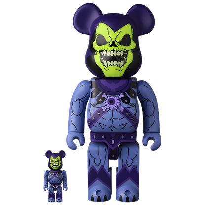 Bearbrick Mishka × Masters of The Universe Skeletor 100%+400% Herstellerbild 1