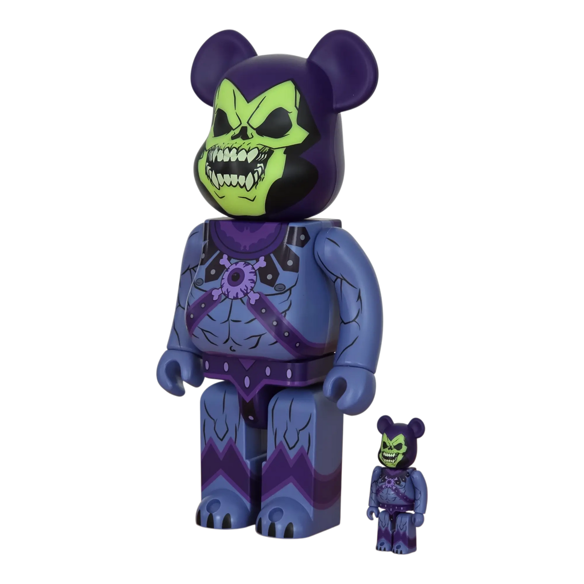 Bearbrick Mishka × Masters of The Universe Skeletor 100%+400% schräg