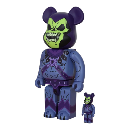 Bearbrick Mishka × Masters of The Universe Skeletor 100%+400% schräg