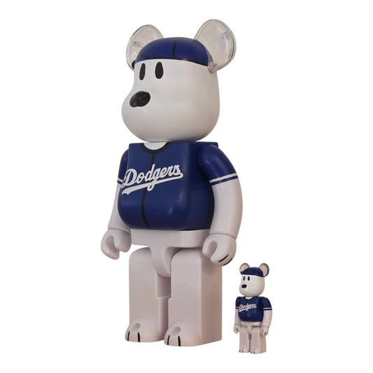 Bearbrick MLB × Peanuts "Snoopy" [Los Angeles Dodgers] 100%+400% schräg