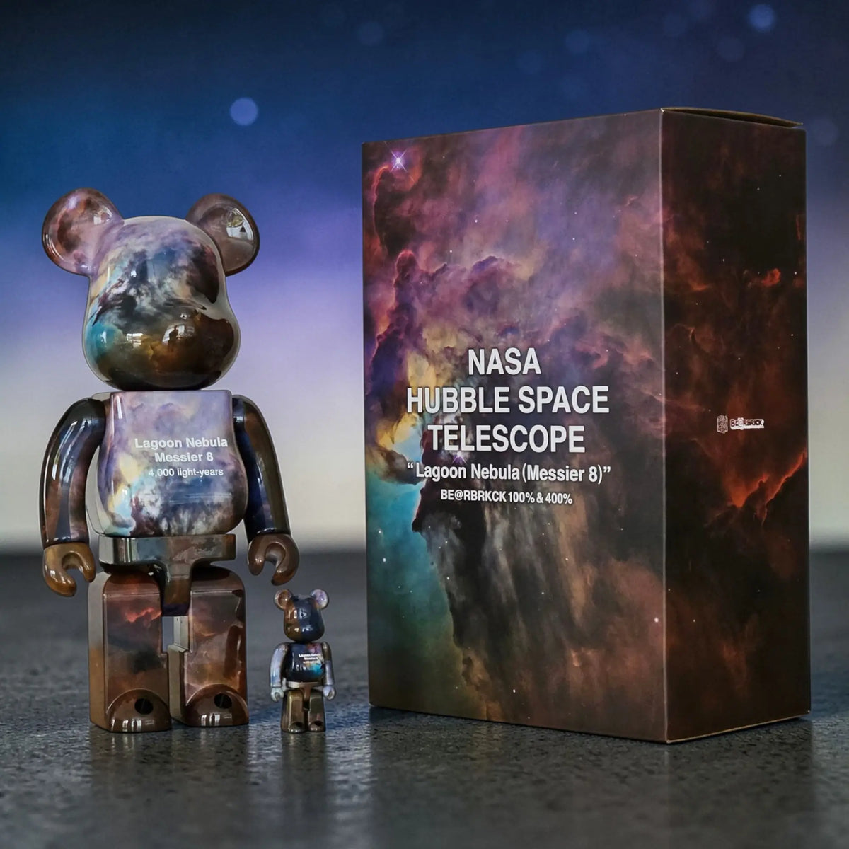 Bearbrick NASA Hubble Space Telescope "Lagoon Nebula Messier 8" 100%+400% mit Verpackung