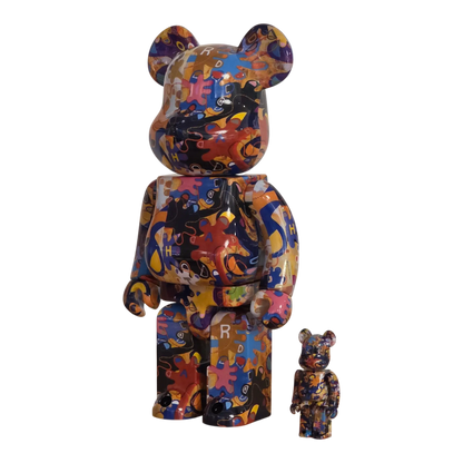 Bearbrick Noritake Kinashi "Let's go! Reach Out!" 100%+400% schräg