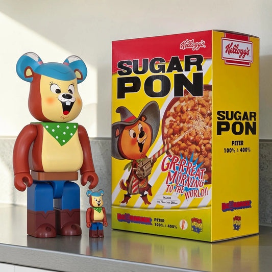 Bearbrick Peter [Kellogg's Sugar Pon] 100%+400% mit Verpackung