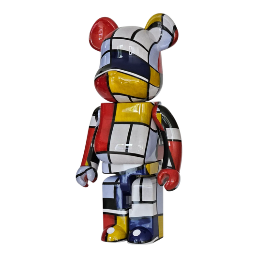 Bearbrick Piet Mondrian 1000% schräg