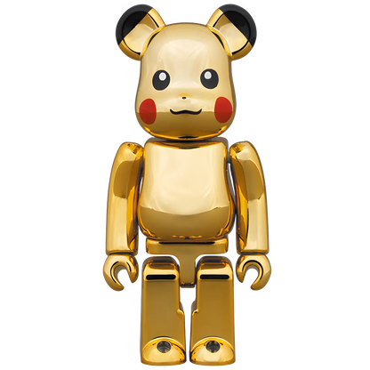Bearbrick Pikachu Gold Chrome Version 100%+400% Herstellerbild 2