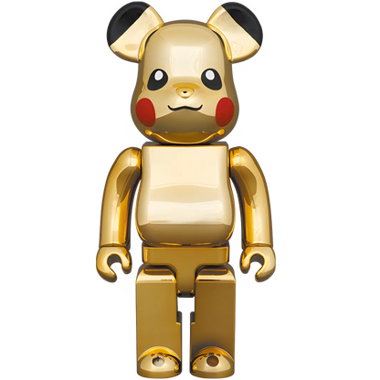 Bearbrick Pikachu Gold Chrome Version 100%+400% Herstellerbild 3