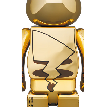 Bearbrick Pikachu Gold Chrome Version 100%+400% Herstellerbild 4