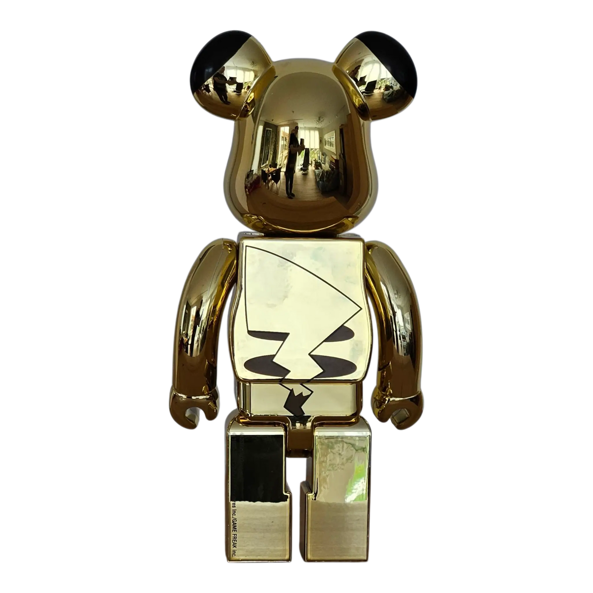 Bearbrick Pikachu Gold Chrome Version 100%+400% Rückseite