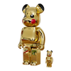 Bearbrick Pikachu Gold Chrome Version 100%+400% schräg