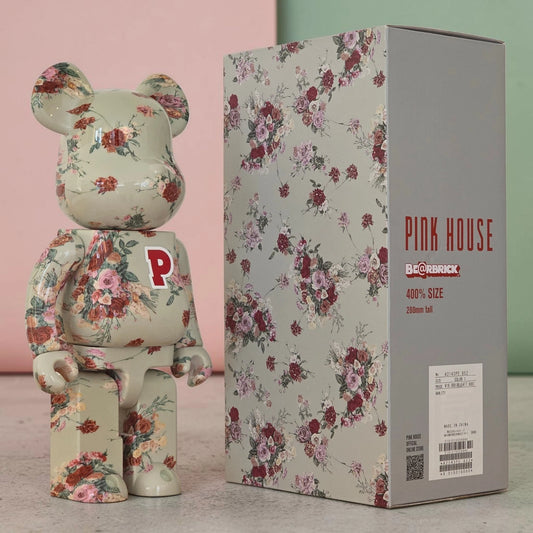 Bearbrick Pink House 400% mit Verpackung