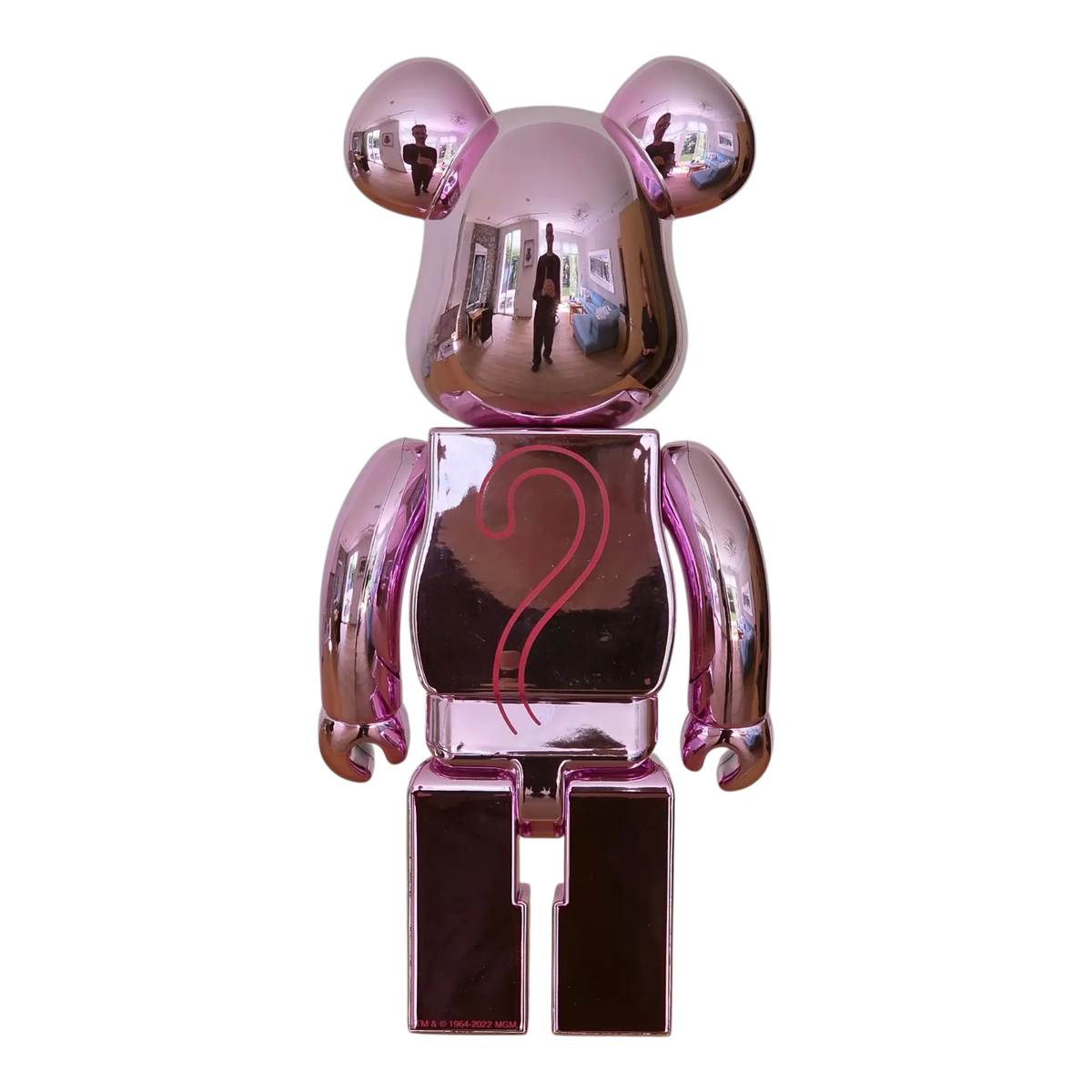Bearbrick Pink Panther Chrome Version 100%+400% Rückseite