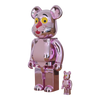 Bearbrick Pink Panther Chrome Version 100%+400% schräg