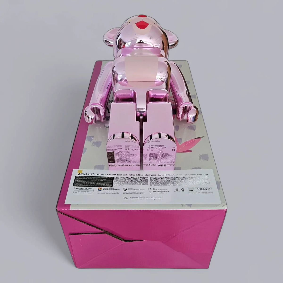 Bearbrick Pink Panther Chrome Version 1000% Echtheitsmerkmale