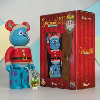 Bearbrick Pixar Christmas Party SP Sulley Santa Version & Mike Christmas Version 100%+400% mit Verpackung