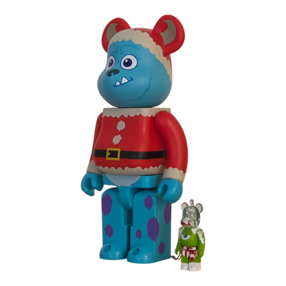 Bearbrick Pixar Christmas Party SP Sulley Santa Version & Mike Christmas Version 100%+400% schräg