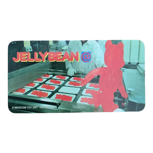 Bearbrick Series 1 Jellybean "Clear Red" 100% Begleitkarte