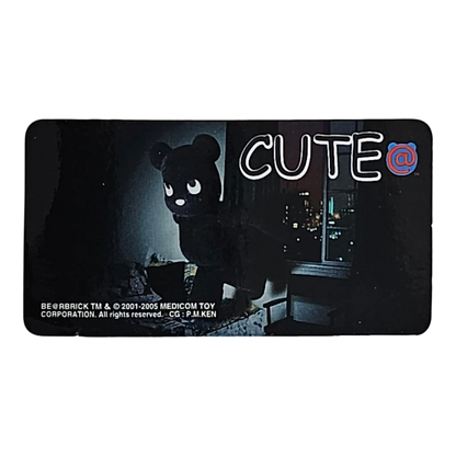 Bearbrick Series 10 Cute "Black Flocky Bear" 100% Begleitkarte