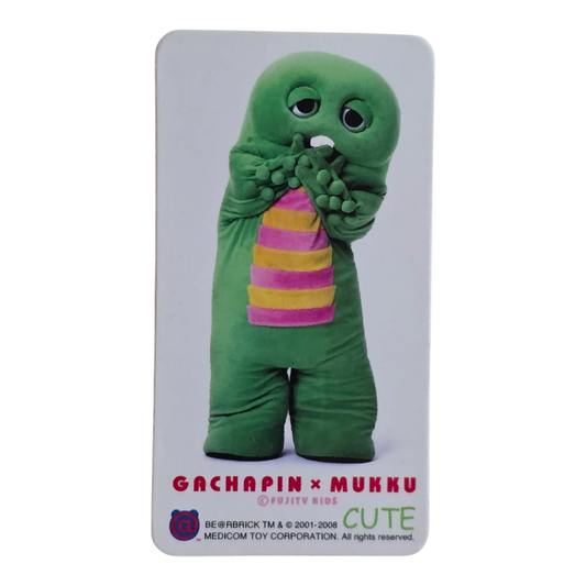 Bearbrick Series 16 Cute "Gachapin" [Gachapin × Mukku] 100% Begleitkarte