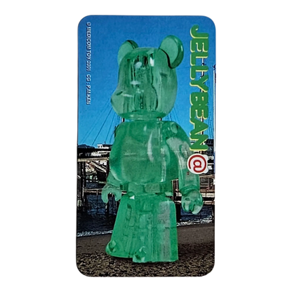 Bearbrick Series 2 Jellybean "Clear Green" 100% Begleitkarte