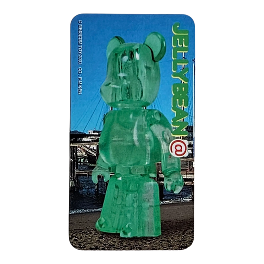 Bearbrick Series 2 Jellybean "Clear Green" 100% Begleitkarte
