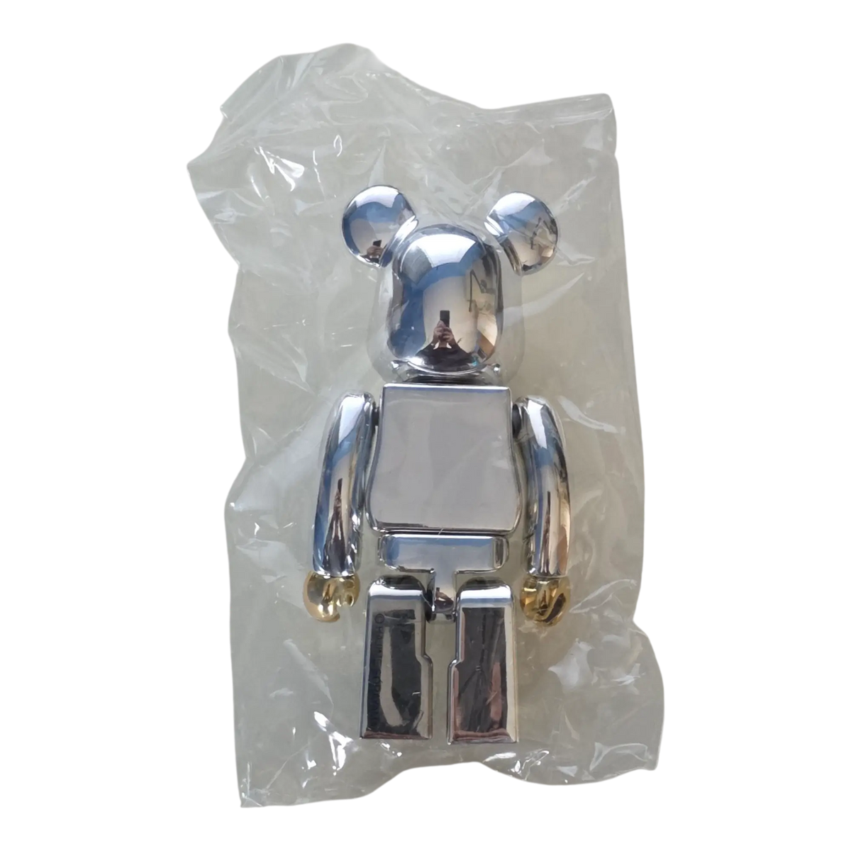Bearbrick Series 42 20th Anniversary Model Silver [Hajime Sorayama] 100% SECRET in Folie Rückseite