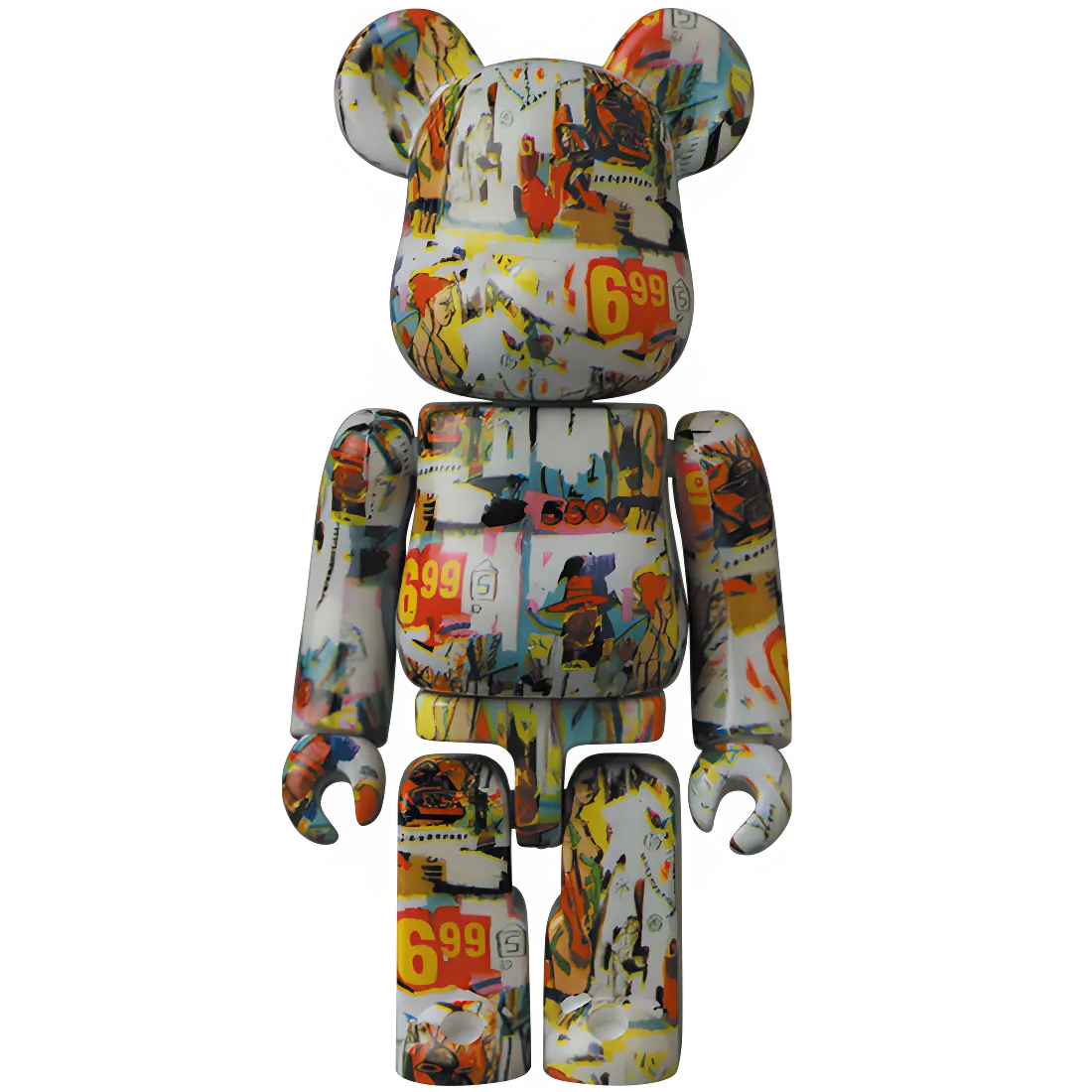 Bearbrick Series 42 Artist Andy Warhol × Jean-Michel Basquiat 100% Herstellerbild