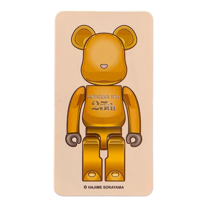 Bearbrick Series 42 Medicom Toy 25th Anniversary Model Gold [Hajime Sorayama] 100% SECRET Begleitkarte