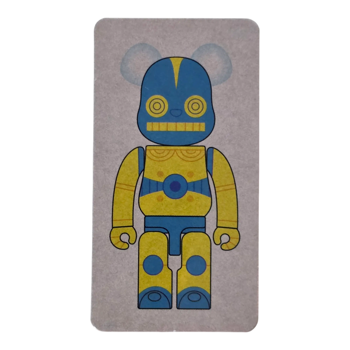 Bearbrick Series 45 H×S (Hirota Saigansho) "Softvinyl Toy" Yellow 100% SECRET Begleitkarte