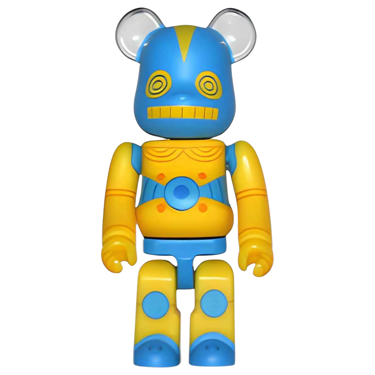 Bearbrick Series 45 H×S (Hirota Saigansho) "Softvinyl Toy" Yellow 100% SECRET Bild
