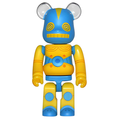 Bearbrick Series 45 H×S (Hirota Saigansho) "Softvinyl Toy" Yellow 100% SECRET Bild