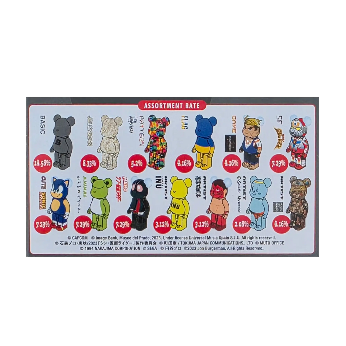 Bearbrick Series 46 Blindbox (100%) Verteilungsübersicht