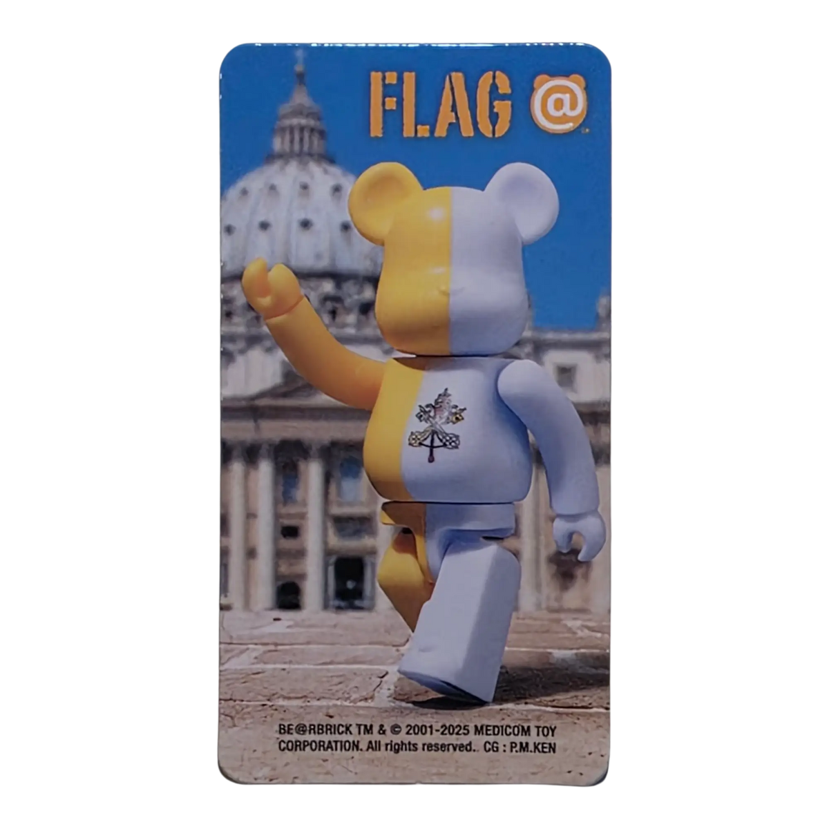 Bearbrick Series 51 Flag "Vatican City" 100% Begleitkarte