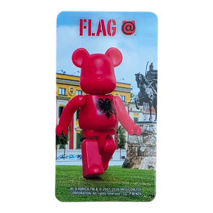 Bearbrick Series 52 Flag "Albania" 100% Begleitkarte