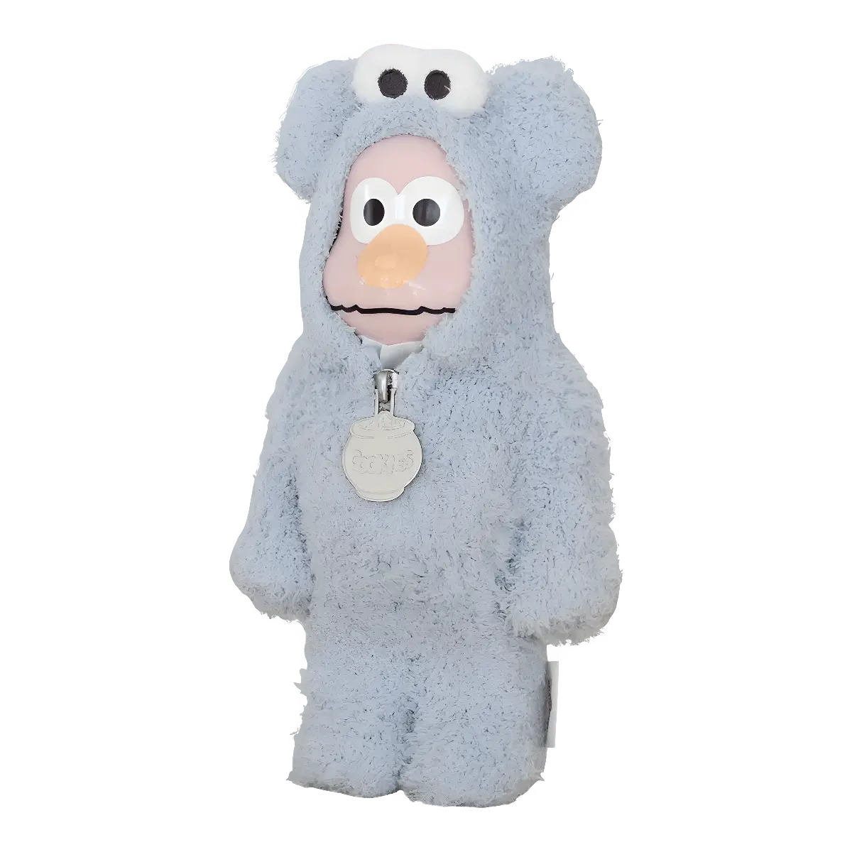 Bearbrick Sesame Street × Gelato Pique Elmo in Cookie Monster Costume 400% schräg